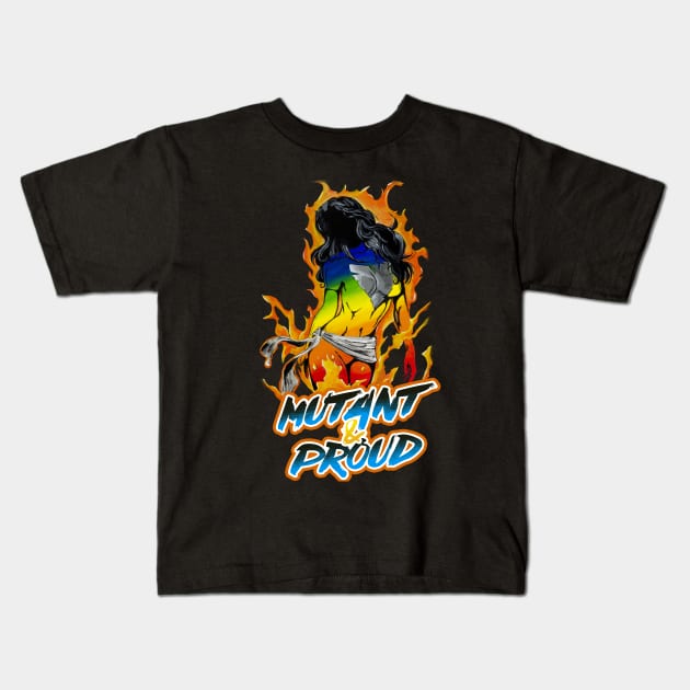 Phoenix - Mutant & Proud Kids T-Shirt by Jgordonart